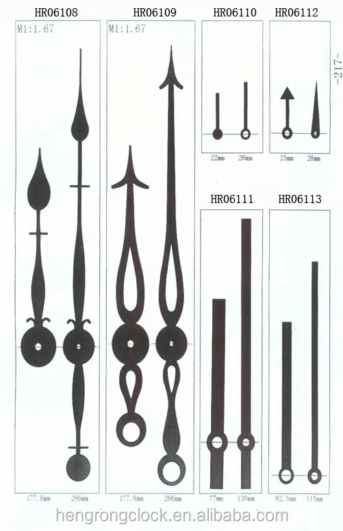 Unique Shape Quartz Clock Hands DIY Wall Clock Pointer