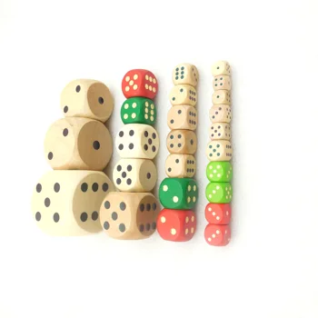 Natural Wooden Dice With Gold Dot,Wooden Game Dice -12mm/16mm/18mm/20mm -  Buy Dice With Colored Dots,Custom Wood Dice,Wooden Dice Product on