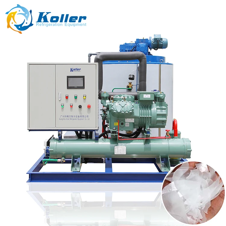 High Quality Flake Ice Maker 10 Tons Day in Malaysia Salt Water Flake Ice Machine for Fishery Fish Cooling and Preservation
