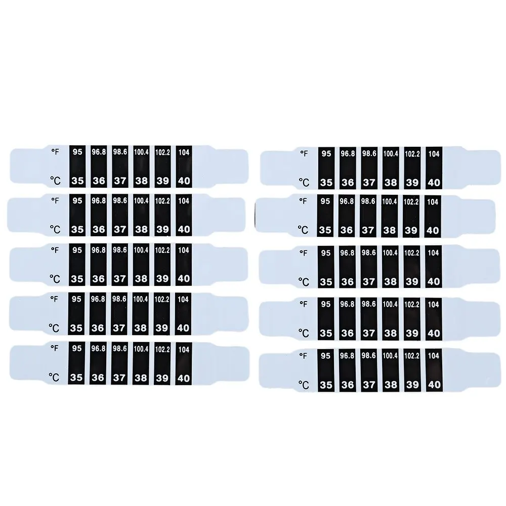 10pcs Babies Discolor Thermometer Measuring Forehead