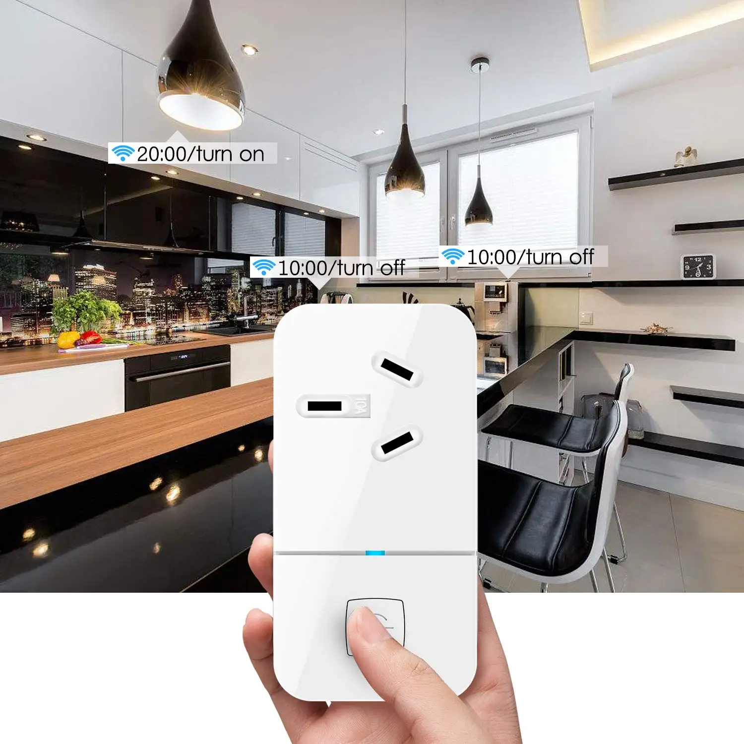 Одобренная SAA умная мини-розетка с Wi-Fi, умная розетка с Wi-Fi, совместимая с Alexa и Google Home IFTTT