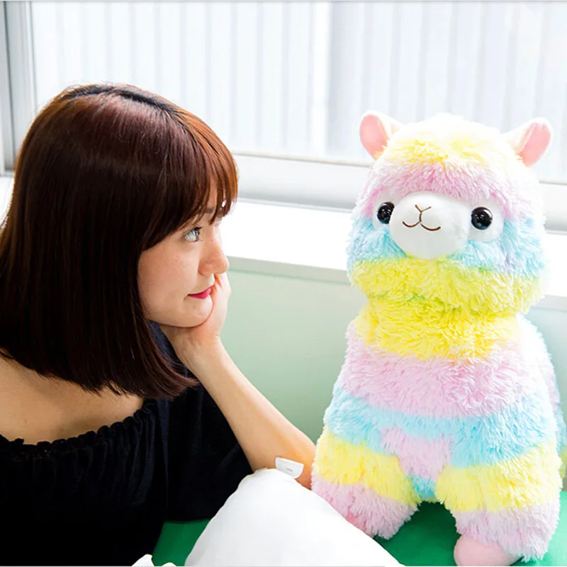 Rainbow alpaca toy deals