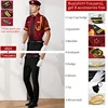 Traje de camisa de manga corta + Gorra de pico blanca + Epaulette 1