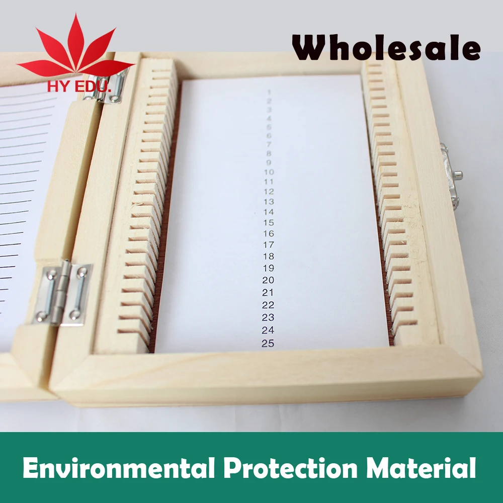 Изысканный кейс для слайдов 25 шт. готовые слайды микроскопа деревянная