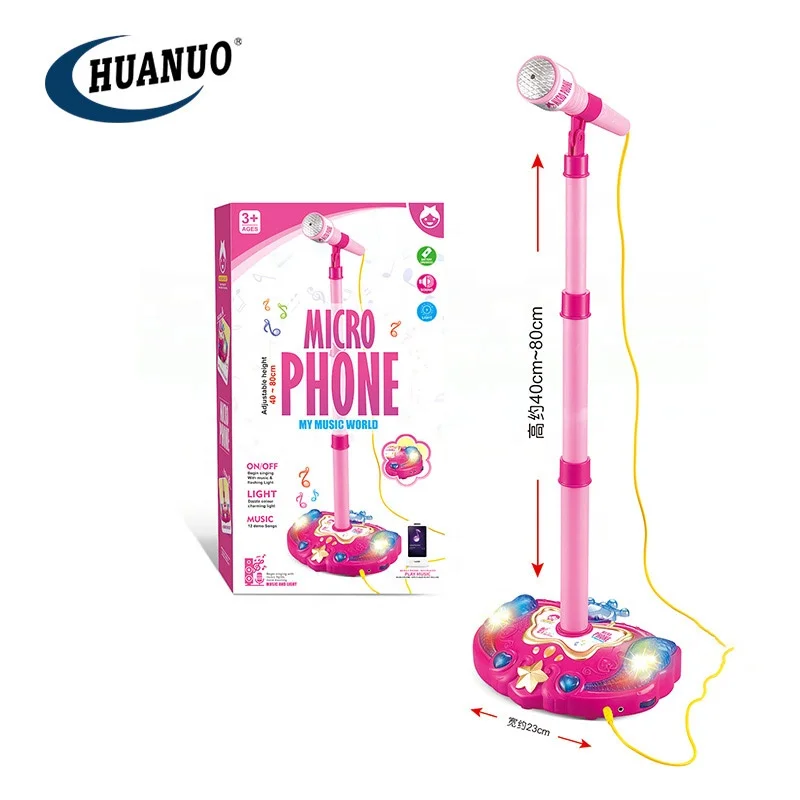 Ensemble de Jeu de Microphone Karaoké pour Enfants - avec Lecteur MP3 Intégré, Haut-Parleur, Hauteur Réglable Ensemble de Jeu de Microphone Karaoké pour Enfants - avec Lecteur MP3 Intégré, Haut-Parleur, Hauteur Réglable