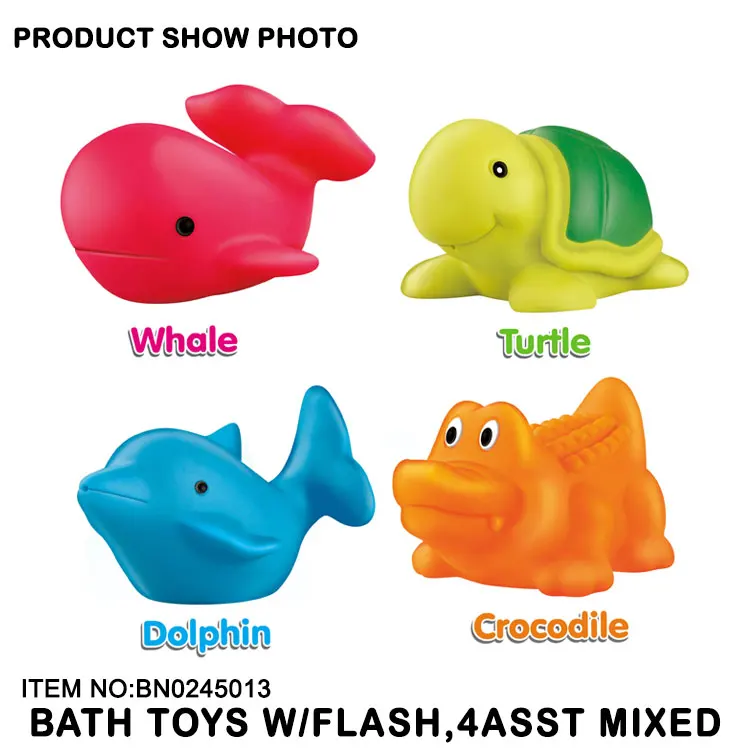 Прекрасная пластиковая игрушка для ванны, водные игрушки, светящиеся морские животные, Детские Игрушки для ванны из Китая