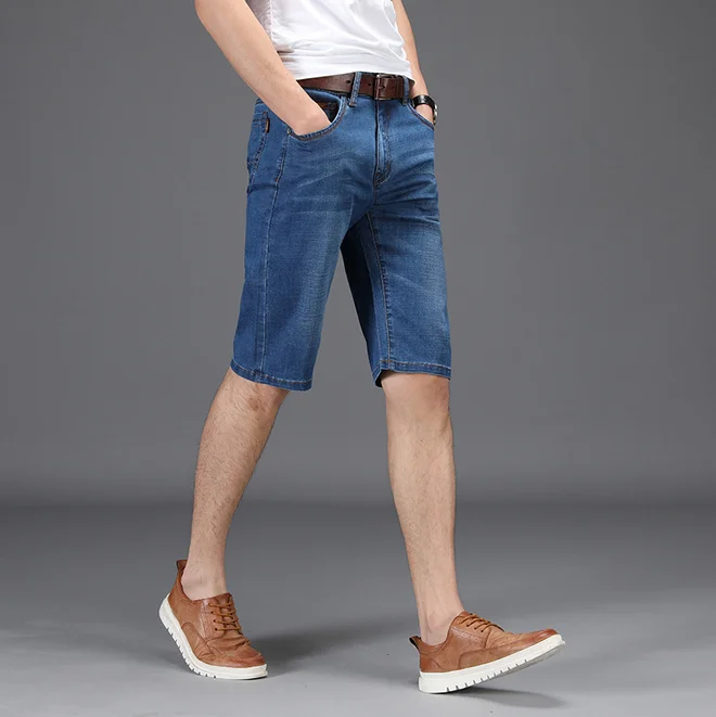 mens lightweight denim shorts