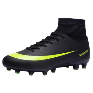 Men Sports High Ankle Outdoor Football Boots Shoe Turf Soccer Shoes Soccer Cleats Zapatillas De Futbol