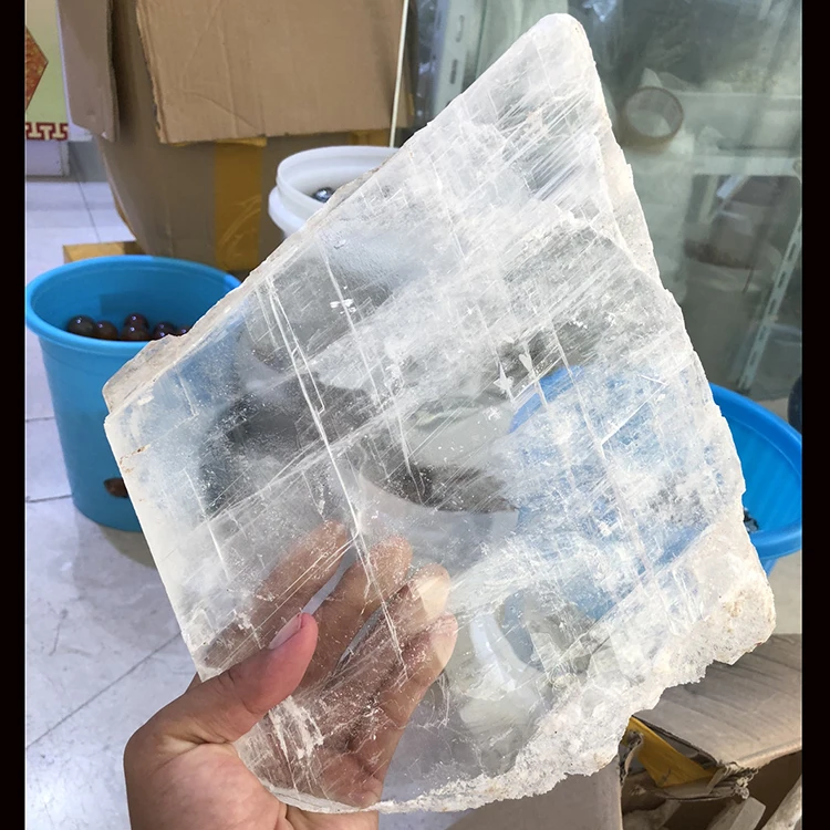 Wholesale Price Rough Natural Selenite Crystal Slab Rock Stone for Sale