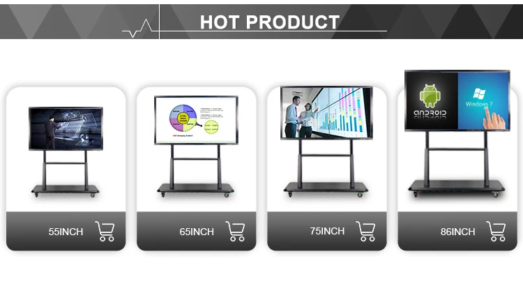 75 Inch 4K UHD Interactive Display Smart Board - Touch Screen Monitor ...