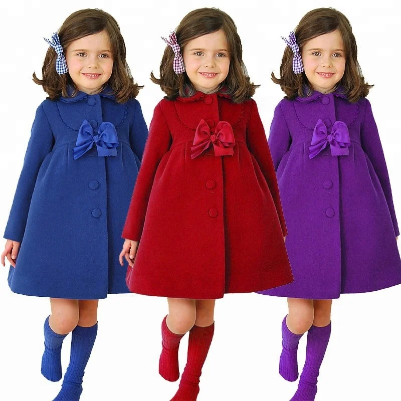 3 Colores Nueva Moda Corea Del Bowknot De Lana Niñas Abrigo - Buy Niños Abrigo De Invierno Niñas Abrigo Product on Alibaba.com