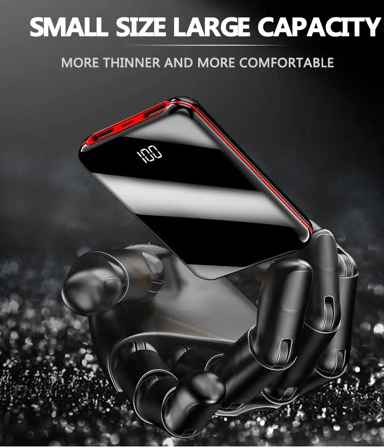 Casun Best Selling Mini power bank 10000mAh portable fast charging powerbank with digital power display - ANKUX.COM