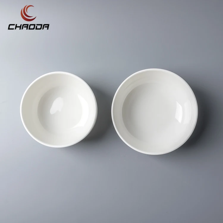 CHAODA Hot Sells 2023 White Ceramic Round Bowl Factory Price Small Size Porcelain Bowl Dinnerware Bulk Ceramic Bowls
