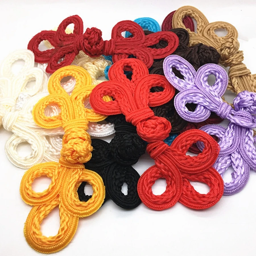 COOMAMUU Large Traditional Handcraft Decor Buttons Classic Chinese Frog Closure Buttons Knot Fastener for Cheongsam Tang Suits