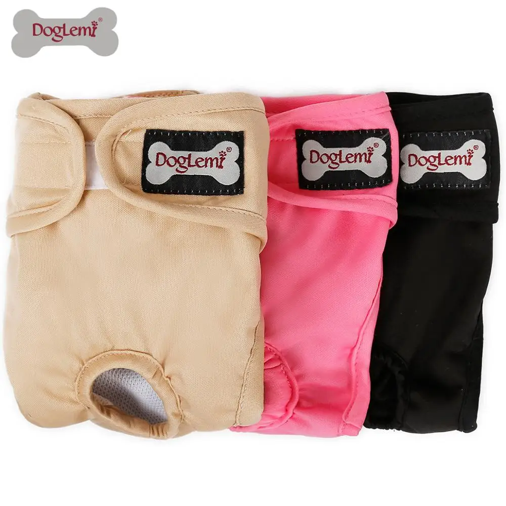 Custom Reusable Pet Dog Diaper Assorted Solid Pattern Washable Female Dog Diapers for Summer or Spring