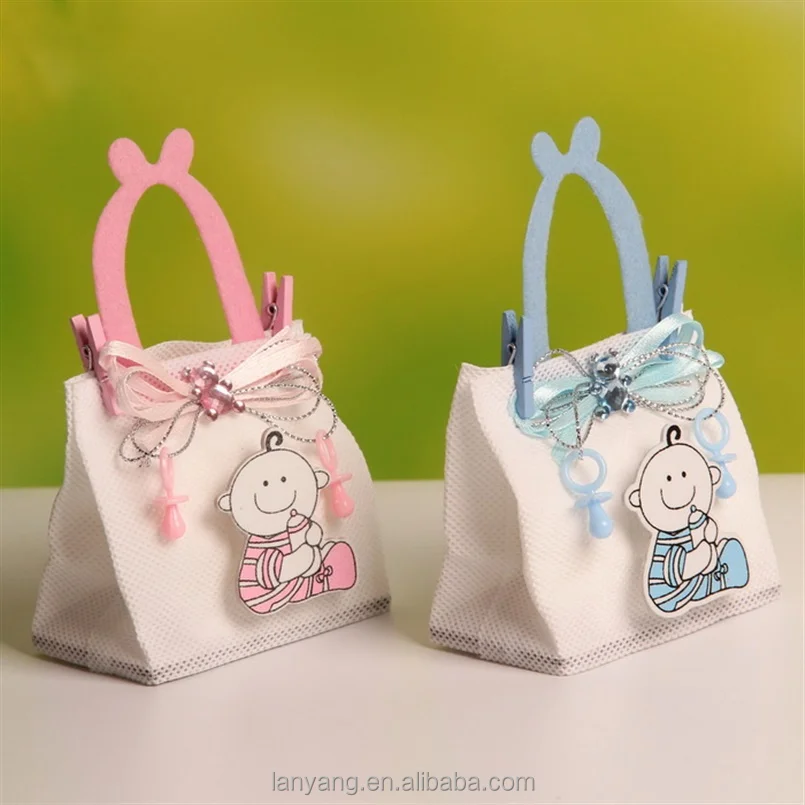 Source Nonwoven Fabric Theme Baby Candy Bags Party Favors with Clips on m.alibaba.com