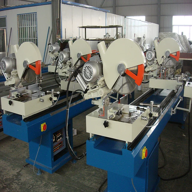 Aluminum PVC UPVC Profile Double Heads Cutting Saw Machine