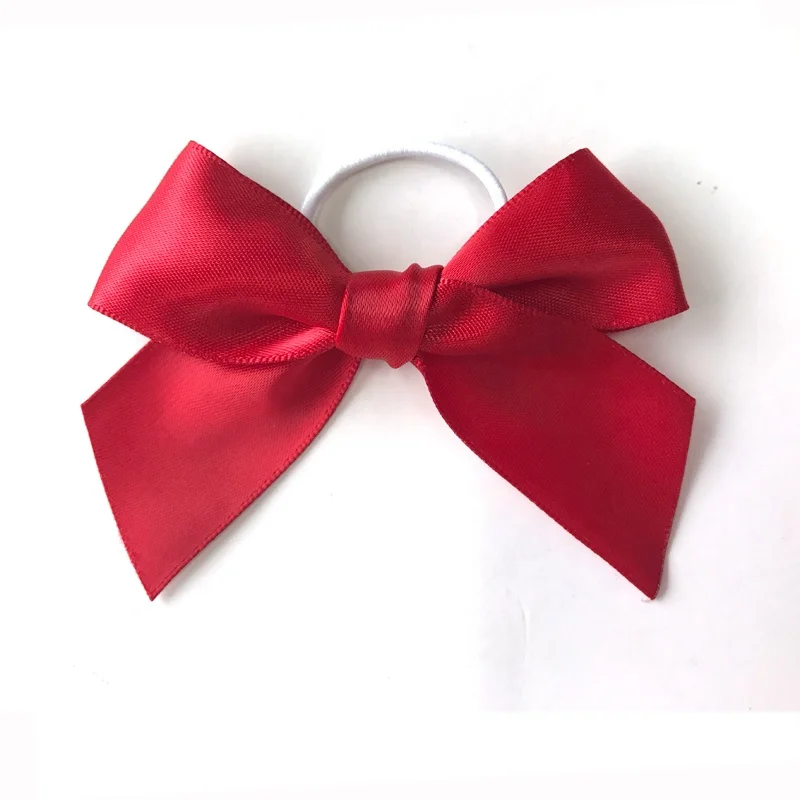 Pre-tied Satin Ribbon Bow With Elastic Loop, Wine Bottle Bow Tie