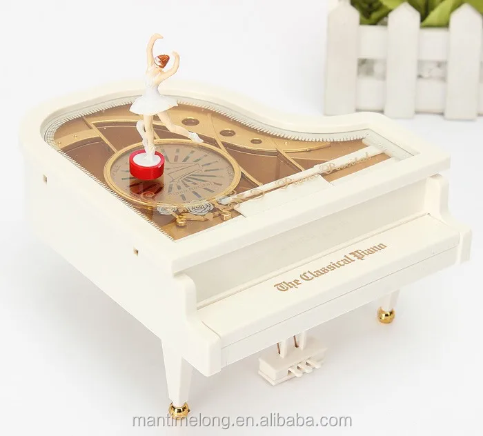 Caixa de Música de Piano para Mulheres Meninas Caixa de Música Clássica  Mecânica Branca Linda Decoração para Casa Aniversário Dia Dos Namorados  Presente : : Brinquedos e Jogos