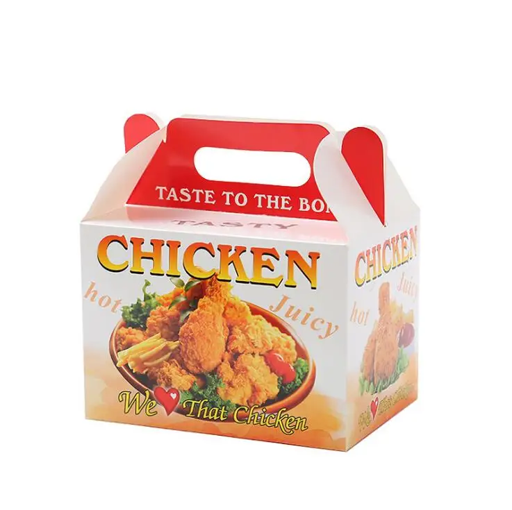 customized paper fried chicken box fast food packaging take away