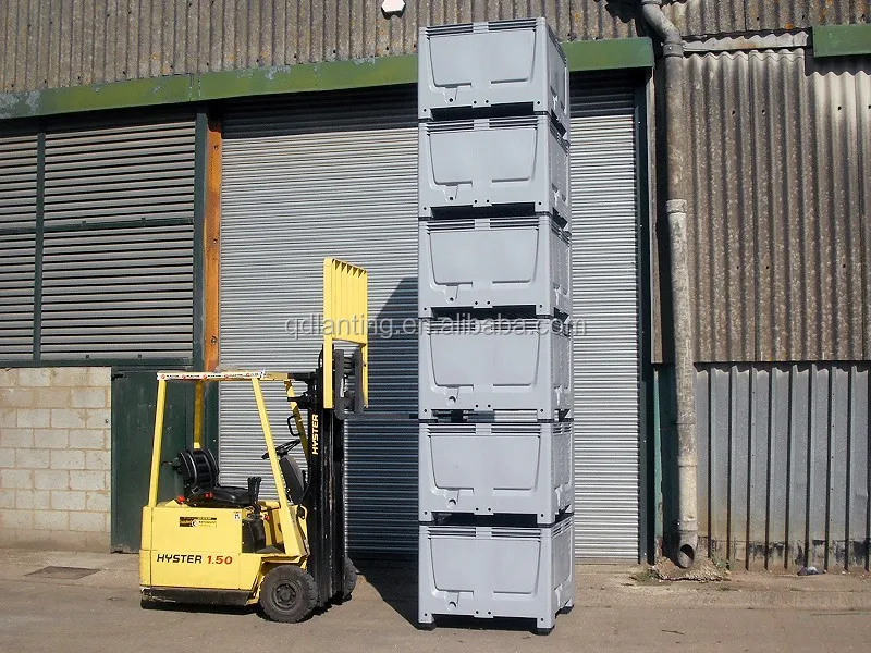 Сверхмощный большой OEM индивидуальный жесткий твердый промышленный пищевой пластиковый поддон евро (1200x1000x760 мм)