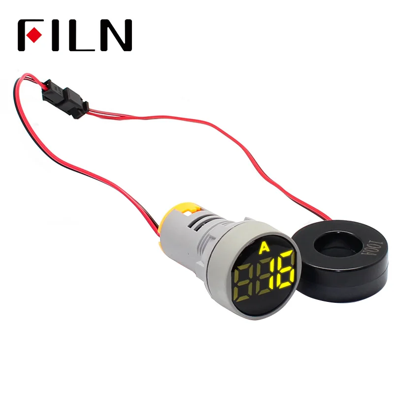 Energy Monitor 22MM 0-100A Indicator Led Lamp Current Meter Digital Ammeter 