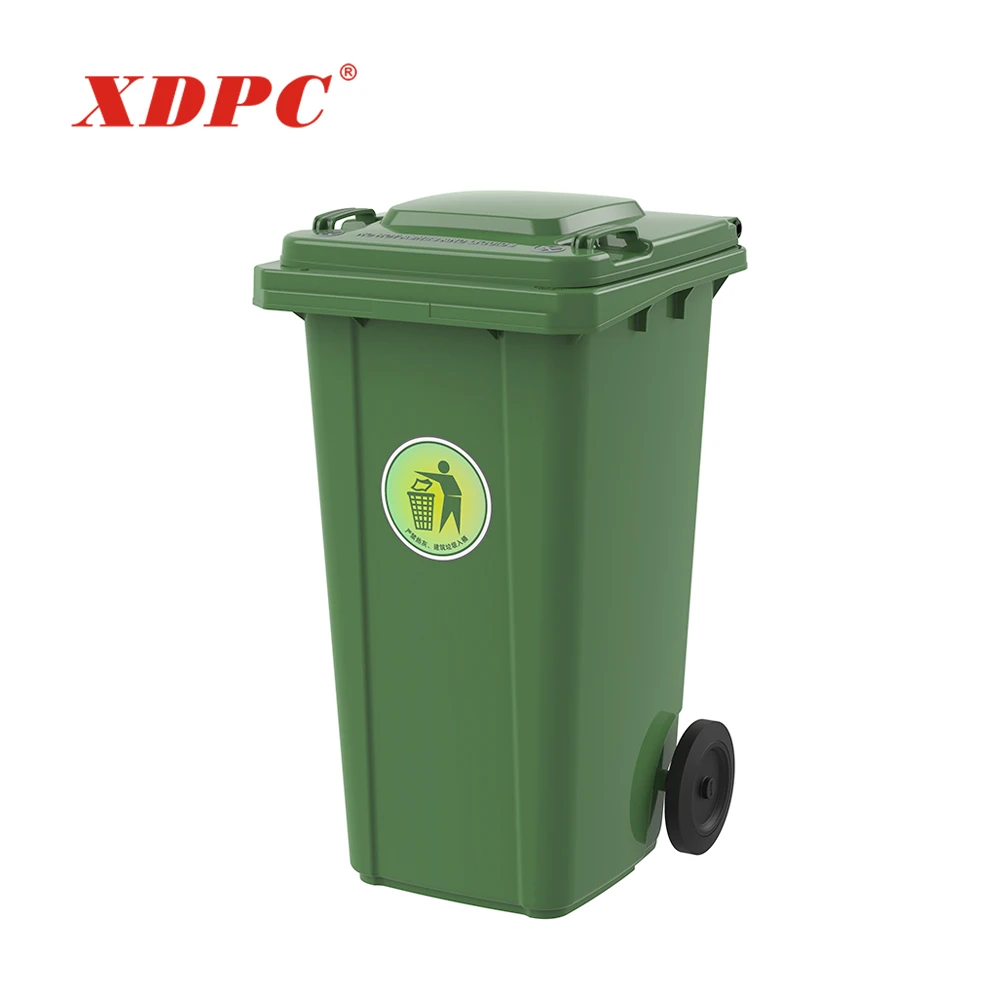 large outdoor wheel trash can garbage waste bin recycling