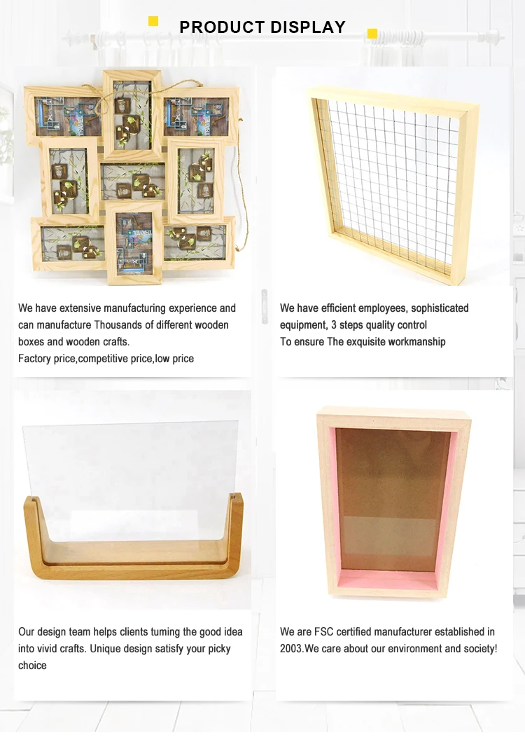 Picture Frames Wooden Photo Frame Unfinished Wood Natural Wholesale