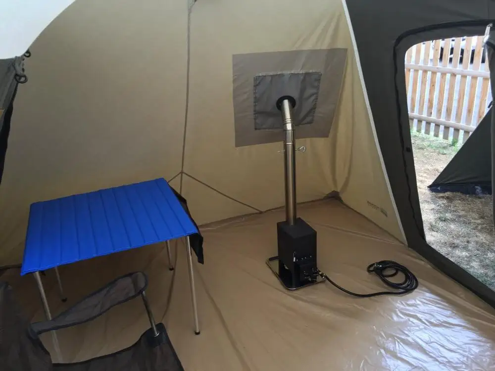 Source Outdoor Canvas Camping Tent Flex Bow Tent with Stove Jack and Awing  on m.alibaba.com
