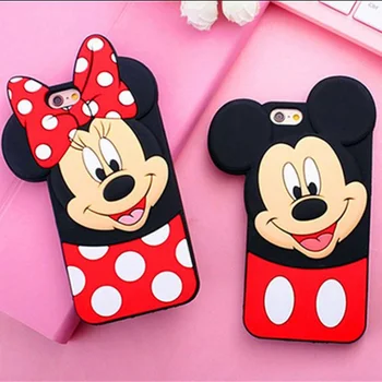 Cute Cartoon Mickey Minnie Mouse Soft Silicone Phone Case For Phone X XR XS MAX 8Plus