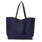 Bag Leather 2021 New Tassel Ladies Tote Tassels Bag Pu Leather Shoulder Handbag Large Capacity Ladies Hand Bag