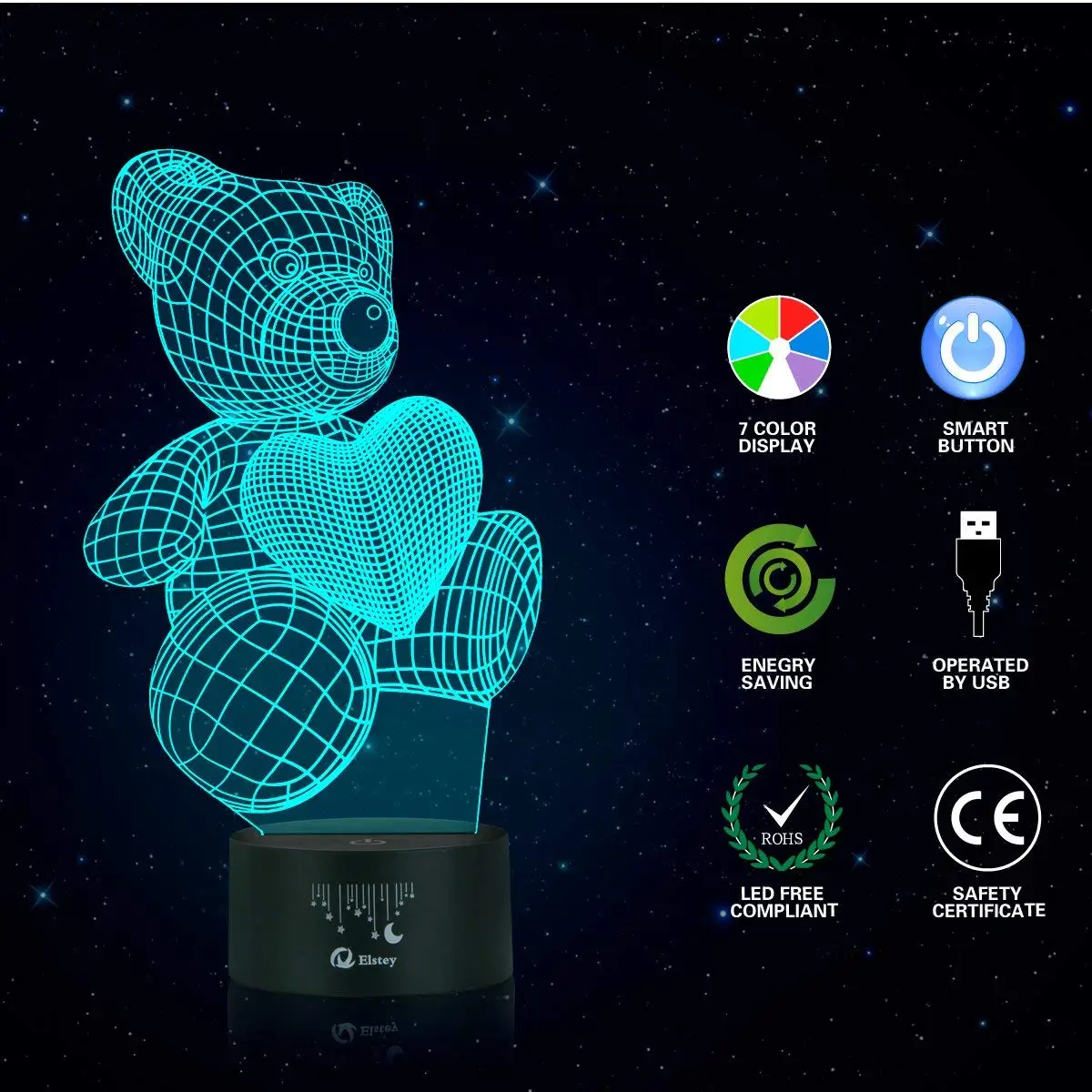 2021 Лучшие подарки на заказ 3D I LOVE You Heart оптическая светодиодная Иллюзия Ночная лампа 7