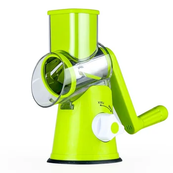 Green multi blade magic kitchen spiral potato chip and vegetable cutter slicer shredder cheese grater as seen on TV