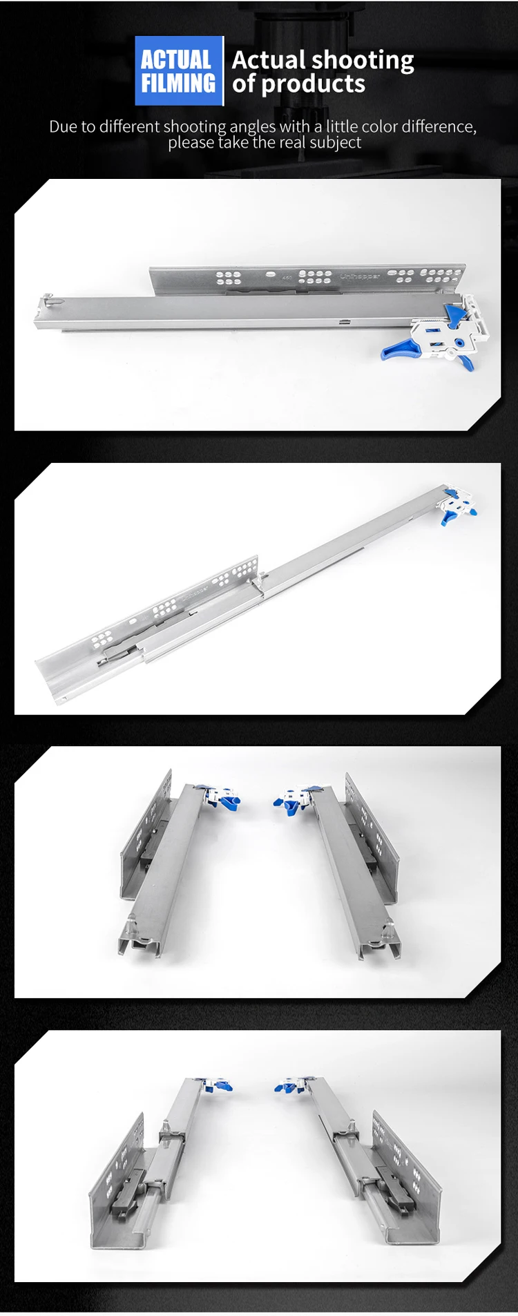 Synchronized Channel Drawer UNIHOPPER Synchronized Sliding Concealed Drawer Slider