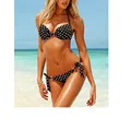 Dot Push Up Swimwear Cute Bandage Bathing Suits Free Shipping Black 2016 New Fashion Hot Sexy