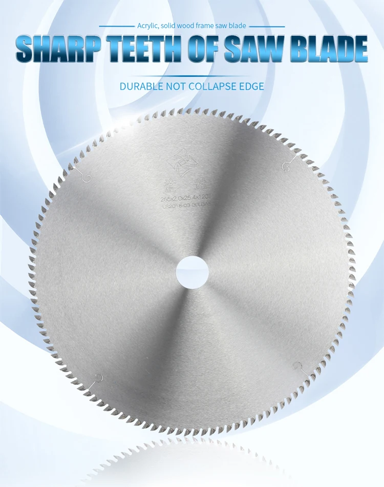 Pilihu 255mm Industrial Grade Circular Saw Blade For Cutting Plexiglass Acrylic With Wholesale