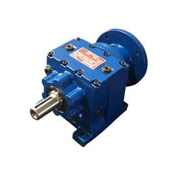 R helical in-line power transmission gearbox speed reducer transmission gear box solid shaft helical worm motor reductor