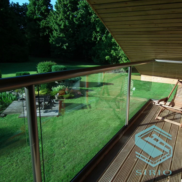 Outdoor used balcony glass balustrade