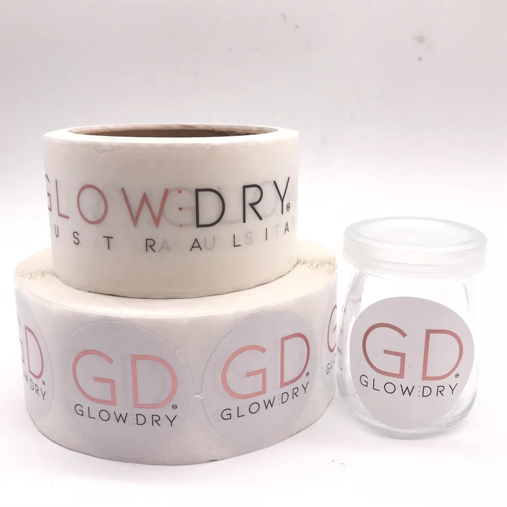 Custom Sticker Label Printing Logo Embossed Rose Gold Foil Sticker