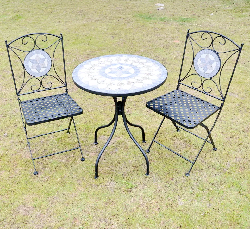 Outdoor mosaic table chairs Home Trends Patio Furniture black