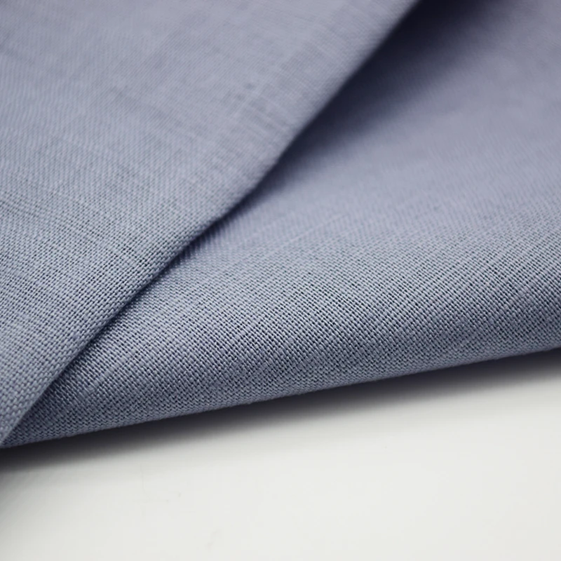 Skygen чесаные прочные цветные мягкие однотонные окрашенные рубашки из 55% льна 45% хлопчатобумажная ткань для рубашек