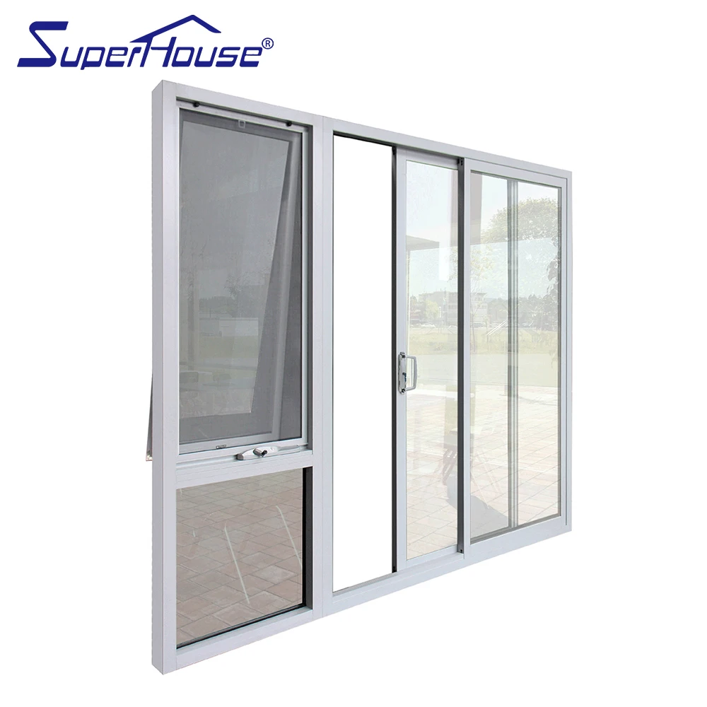 Australia standard AS2047 double glass house aluminium sliding doors for sale