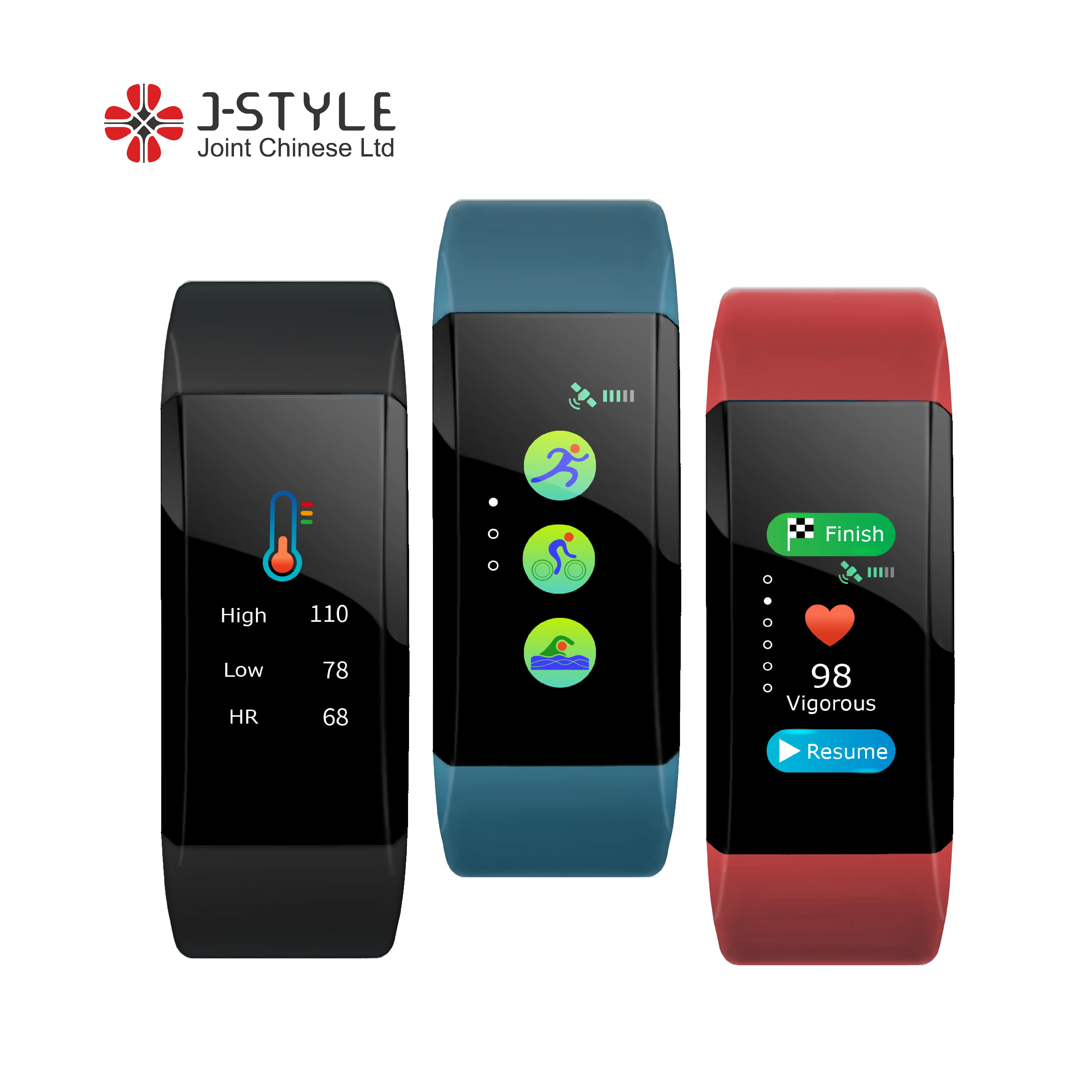 J-Style 1755 Innovative GPS Sports Fitness Tracker Watch Monitoring 24H  Real Time Heart Rate, HRV, Stress, Sleep, Smart Alarms