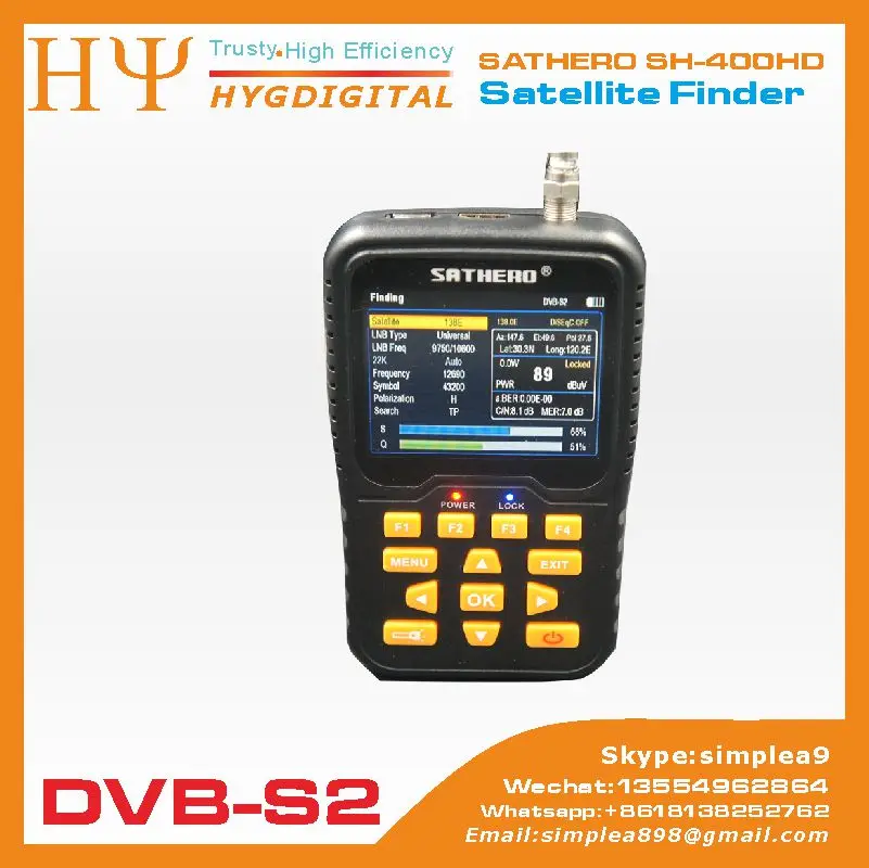 Sathero SH-400HD 3,5 inch ЖК-экран DVB-S2 сигнал Finder поддержка 8PSK 16apsk цифровой измеритель лучше satlink ws-6933 ws-6916