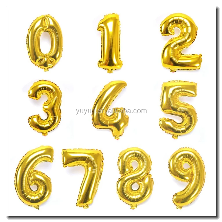 helium number balloons