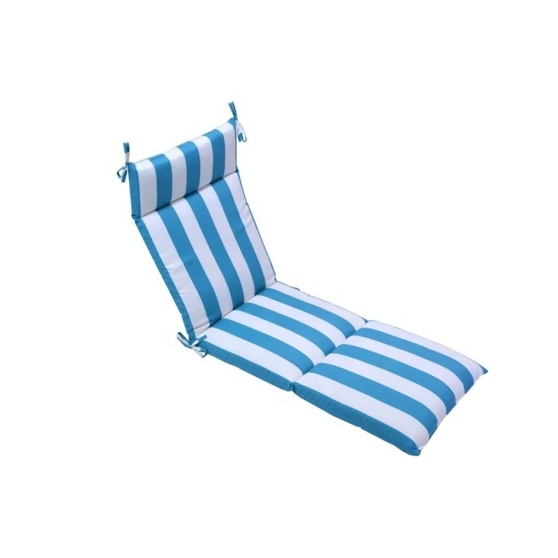 blue striped sun lounger cushions