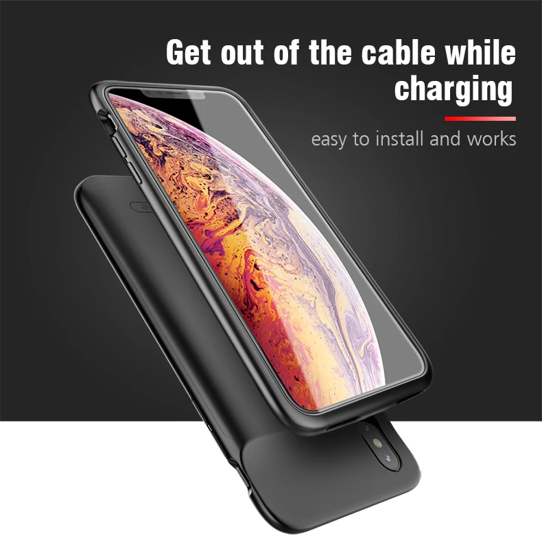 10000 Mah Caso Carregador De Energia De Backup Externo Caso De Telefone  Casos De Carregamento Para O Iphone Xs Max - Buy Caso De Energia Para Iphone  Xs Max,Caso De Telefone Carregador