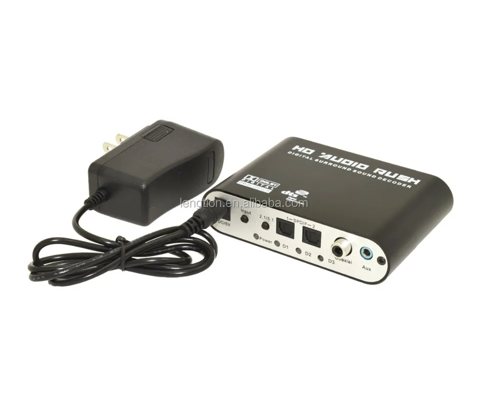 5.1 Digitale Audio Sound Decoder Converter Optische SPDIF Coaxiale AC3 ...