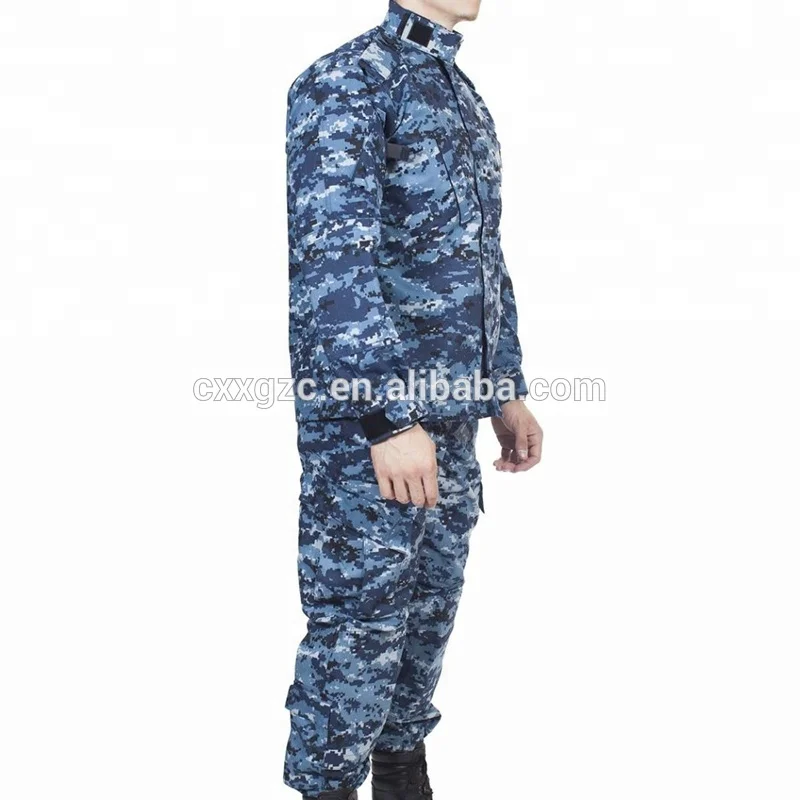 Custom New ACU Type Blue Digital Camouflage  Tactical Training Uniforms