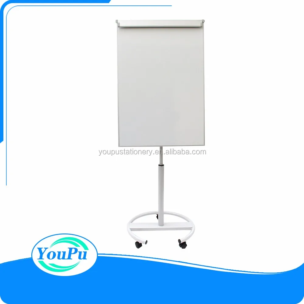 Round Tubular Base Magnetic White Board Stand Mobile Flipchart for Classrooms
